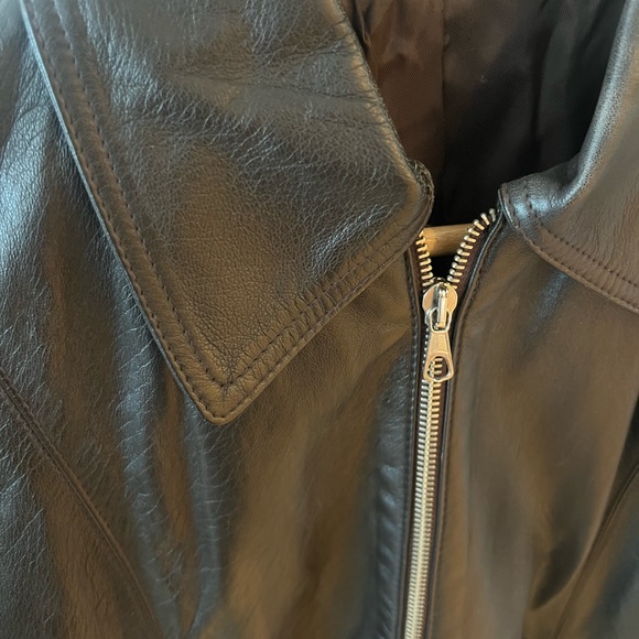 vintage chocolate brown Italian leather jacket Y2K - Picture 6 of 11